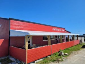 Terrasse de la Cantine de mer, bâche